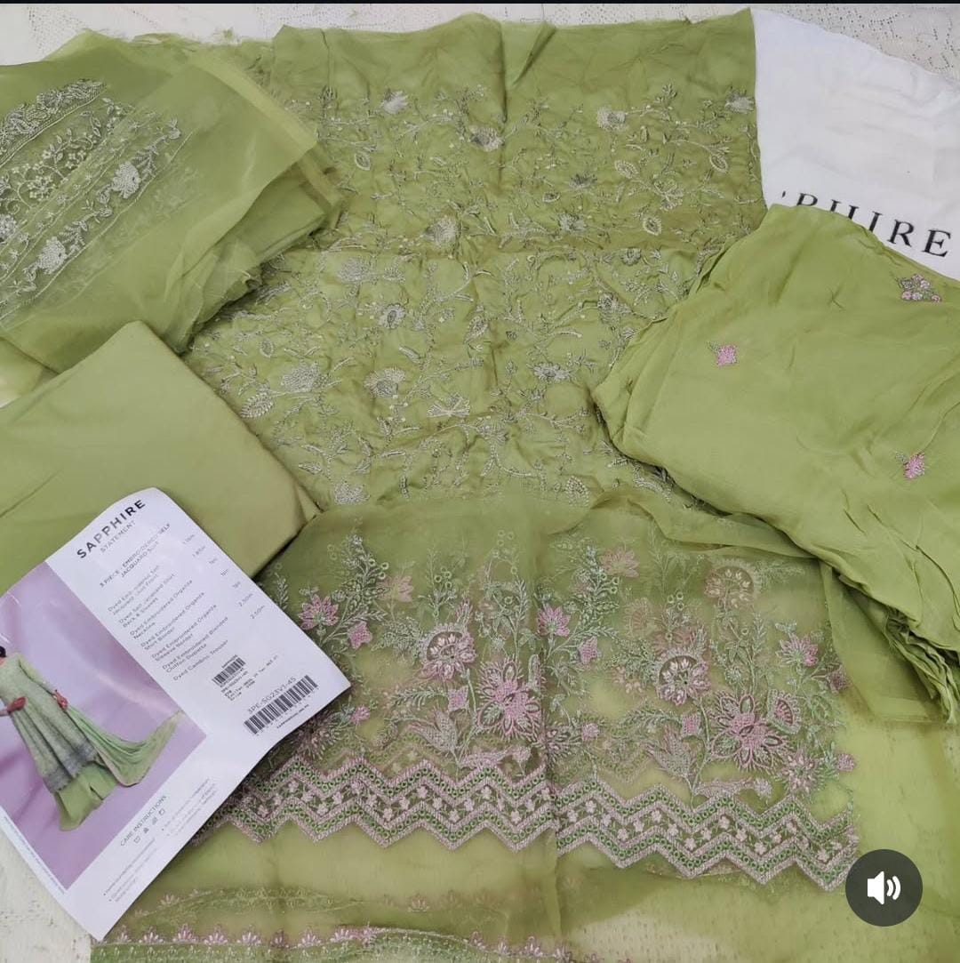 Heavily Embroidered lawn suit - Image 2
